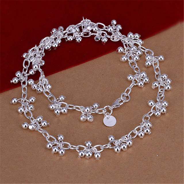Zestaw biżuterii z popularnych marek: bransoletka i naszyjnik wykonane z srebra próby 925 dla kobiet - idealne na imprezy, śluby i prezent dla pary - Wianko - 9