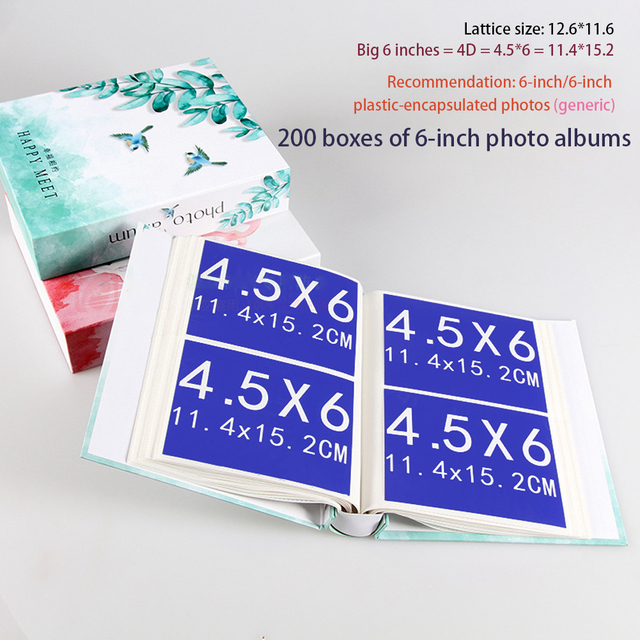 Duży Album fotograficzny 4D 6 Cali 100 arkuszy - Baby Family Scrapbooking ślubny foto album DIY z papierem do notatnika i craftem - Wianko - 5