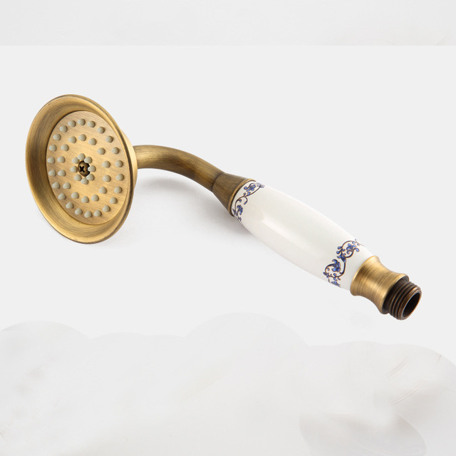 Całkowicie miedziany styl retro, imitacja telefonu róża, złoty ręczny prysznic, trwały interfejs uniwersalny - Słuchawka prysznicowa miedziana Retro H8199 - Wianko - 3