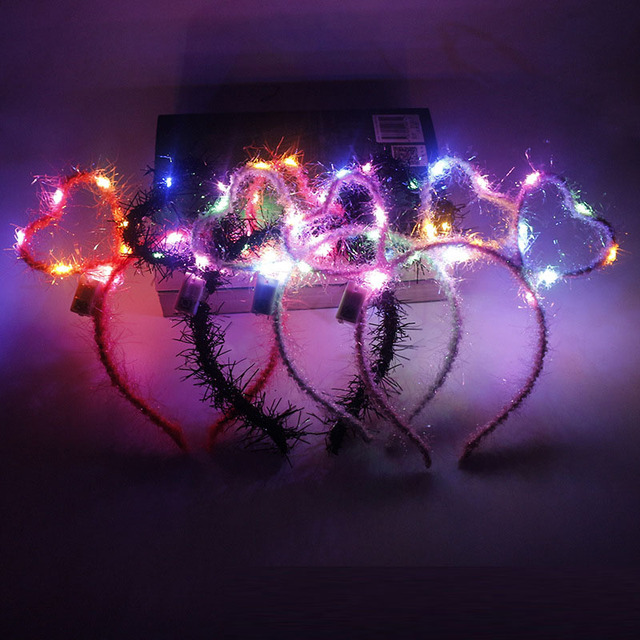 Halloween migające szklanki z podświetleniem LED, lampa Up prezent, serce z kokardą z pałąkiem na głowę, migające okulary - Wianko - 20