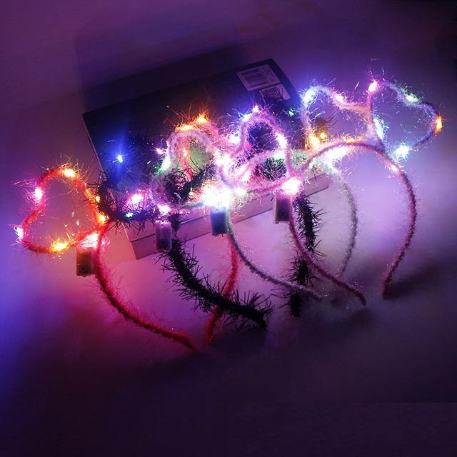 Halloween migające szklanki z podświetleniem LED, lampa Up prezent, serce z kokardą z pałąkiem na głowę, migające okulary - Wianko - 23