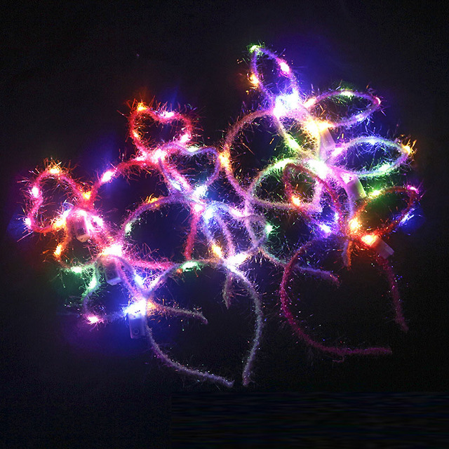 Halloween migające szklanki z podświetleniem LED, lampa Up prezent, serce z kokardą z pałąkiem na głowę, migające okulary - Wianko - 19