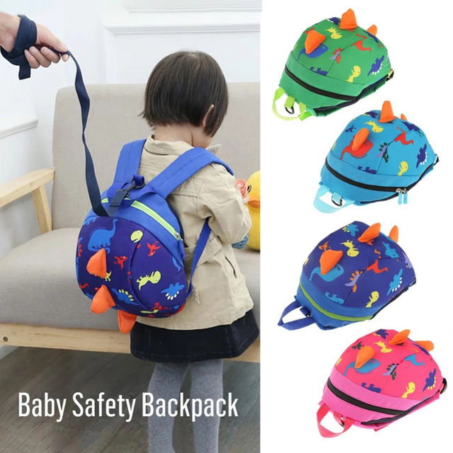 Bezpieczne szelki Cartoon Dinosaur dla dzieci - wytrzymałe i wygodne plecaczki zabezpieczające przed zgubieniem - Wianko - 1