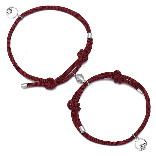 Magnetyczne bransoletki dla par z miłośnikami przyjaźni, wykonane ze stali nierdzewnej - Wianko - 2