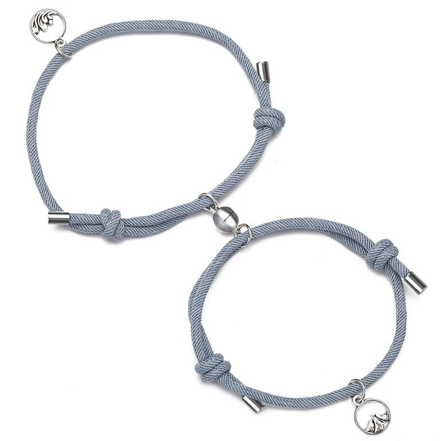 Magnetyczne bransoletki dla par z miłośnikami przyjaźni, wykonane ze stali nierdzewnej - Wianko - 3