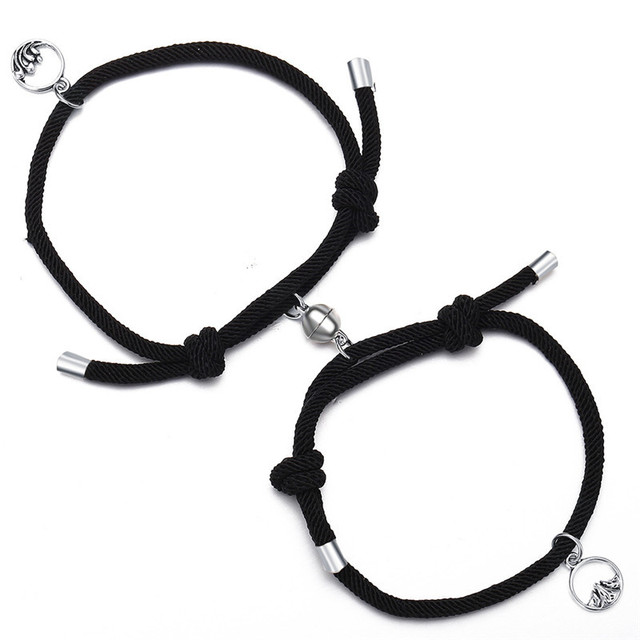 Magnetyczne bransoletki dla par z miłośnikami przyjaźni, wykonane ze stali nierdzewnej - Wianko - 5