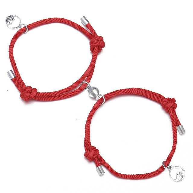 Magnetyczne bransoletki dla par z miłośnikami przyjaźni, wykonane ze stali nierdzewnej - Wianko - 4