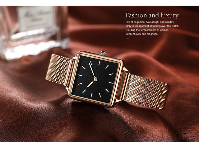Luksusowy zegarek damski 2020 z prostym designem - stalowa bransoletka, mechanizm kwarcowy - Wianko - 1