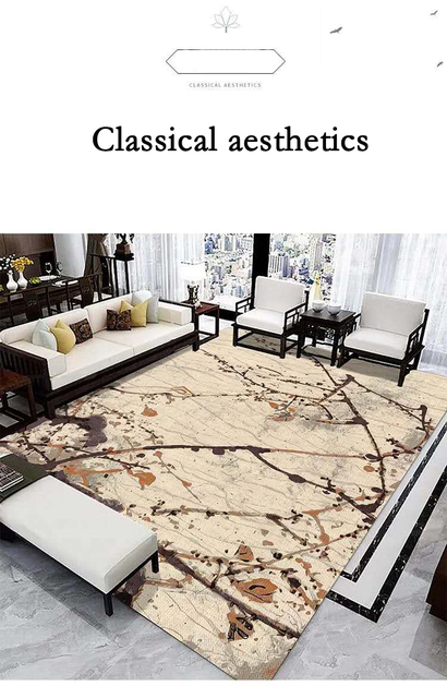 Klasyczne dywaniki do salonu - mata antypoślizgowa, doskonałe na wystrój pokoju, dla dzieci i w sypialni - luksusowy dywan - Wianko - 12