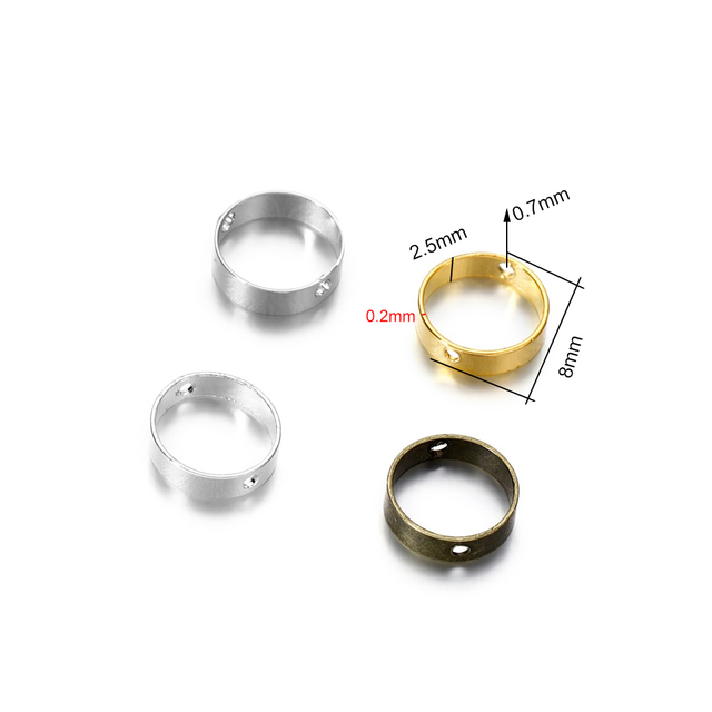 Metalowe geometryczne wisiorki z podwójną dziurą, mieszany kształt, 20 sztuk/paczka, 6-11mm, akcesoria do biżuterii - Wianko - 7