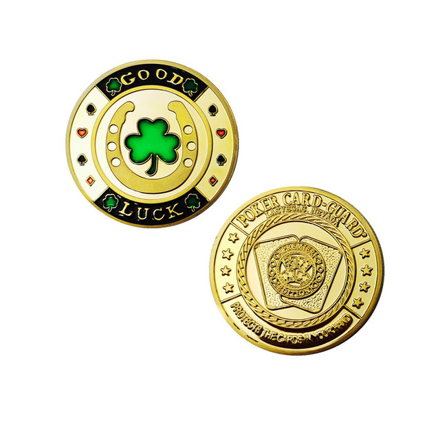 Karty do pokera straży: żetony, moneta złota, koniczyna powodzenia - Wianko - 6