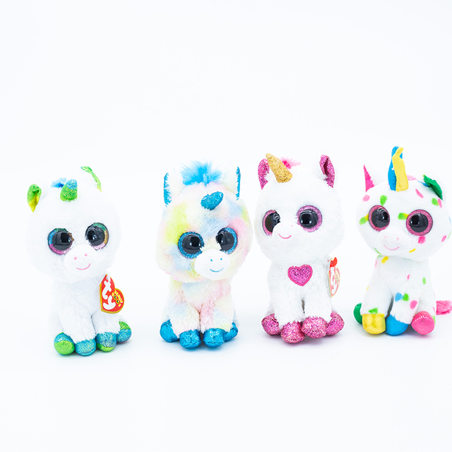 Pluszowa zabawka zwierzęca Flippables Big Eyes - sowa, lis, królik, jednorożec, Flamingo, owca - świąteczny prezent dla dzieci, 15cm - Wianko - 14