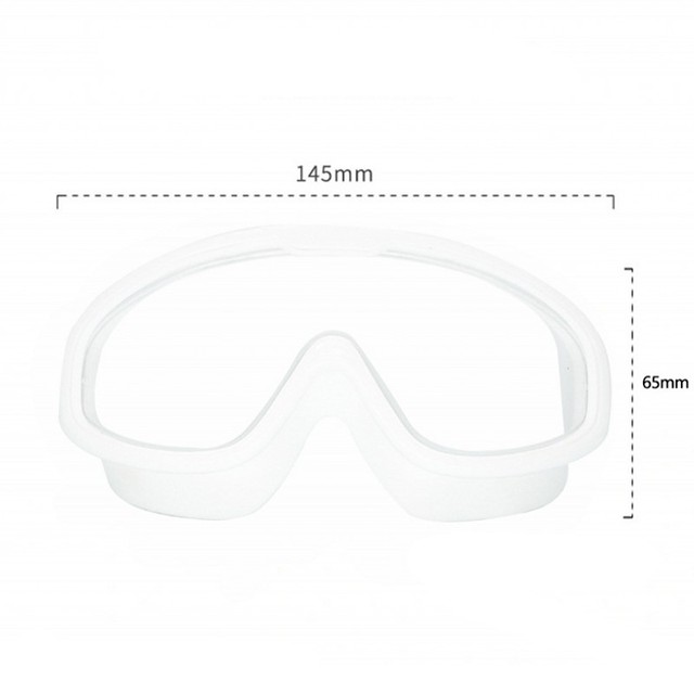 Okulary pływackie profesjonalne duże oprawki, wodoodporne, miękkie, silikonowe, zatyczki do uszu, Anti-Fog, UV, uniseks - Wianko - 6