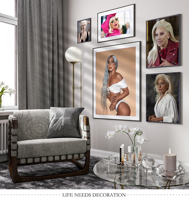 Obraz na płótnie Lady Gaga - dekoracja ściany i obraz dekoracyjny do salonu domowego - Wianko - 2