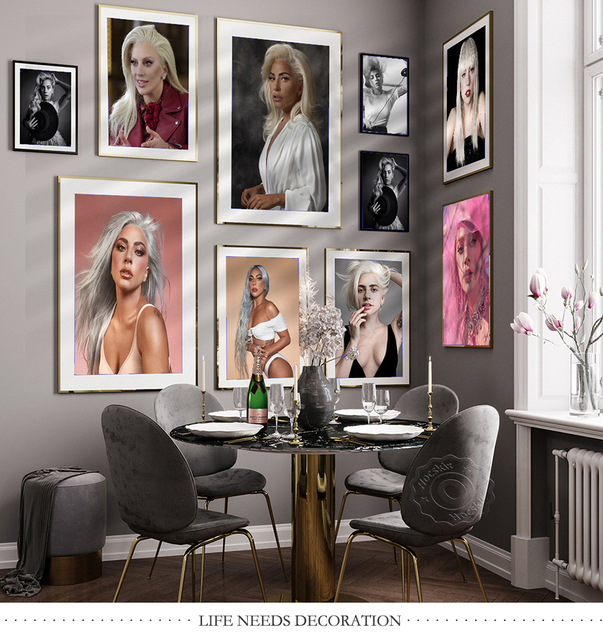 Obraz na płótnie Lady Gaga - dekoracja ściany i obraz dekoracyjny do salonu domowego - Wianko - 3