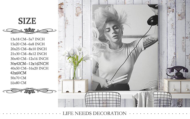 Obraz na płótnie Lady Gaga - dekoracja ściany i obraz dekoracyjny do salonu domowego - Wianko - 1
