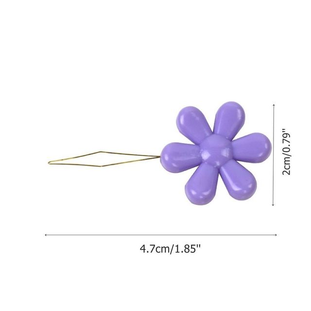 10Pc łatwe narzędzie do szycia - igły nawlekacz do nawlekania nitki - ubrania, robótki - kształt kwiatu - losowy kolor - Wianko - 7