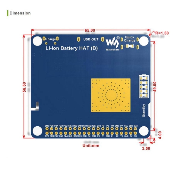 Akumulator litowo-polimerowy Waveshare 3000mAh do Raspberry Pi zintegrowany z układem SW6106 - Wianko - 10