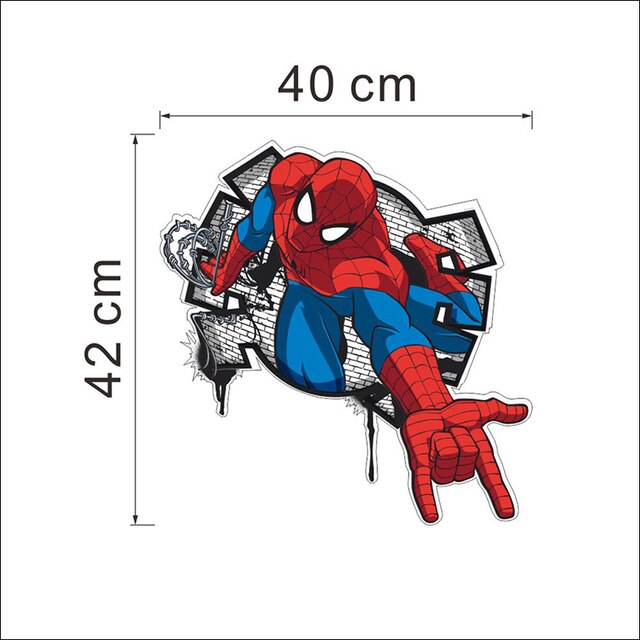 Superbohaterowie Spiderman - 3D naklejki ścienne do dekoracji pokoju dziecięcego i sypialni - Wianko - 4