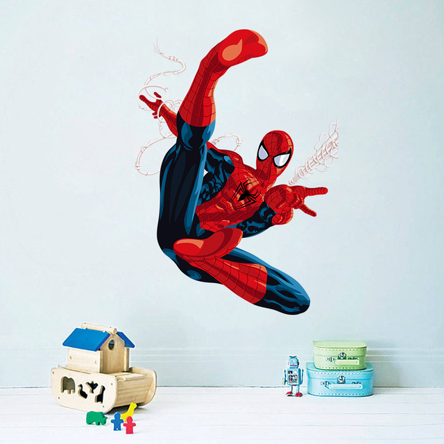 Superbohaterowie Spiderman - 3D naklejki ścienne do dekoracji pokoju dziecięcego i sypialni - Wianko - 12