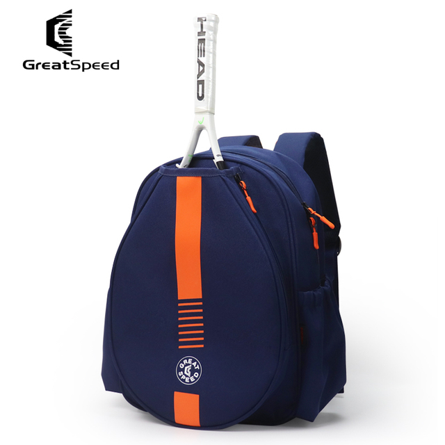 Nowa Torba Tenisowa GreatSpeed Dark Blue 1-2 Pack - Pojemna torba na rakiety do squasha i plecak z miejscem na buty, magazyn, termos i wodę - Wianko - 2