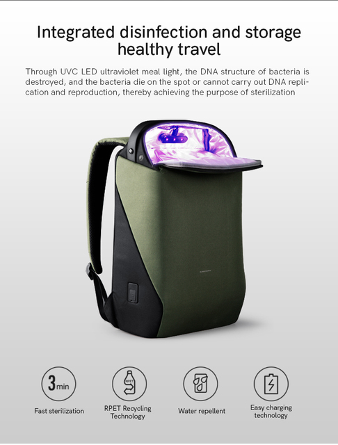 Plecak Kingsons nowego modelu na laptopa 15.6 cala, wielofunkcyjny, wodoodporny, z zabezpieczeniem przeciw kradzieży - Wianko - 2