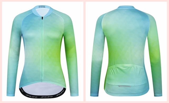 2022 Koszulka rowerowa MTB z długim rękawem dla kobiet, biała, jednolita, wiosna/jesień - Wianko - 9