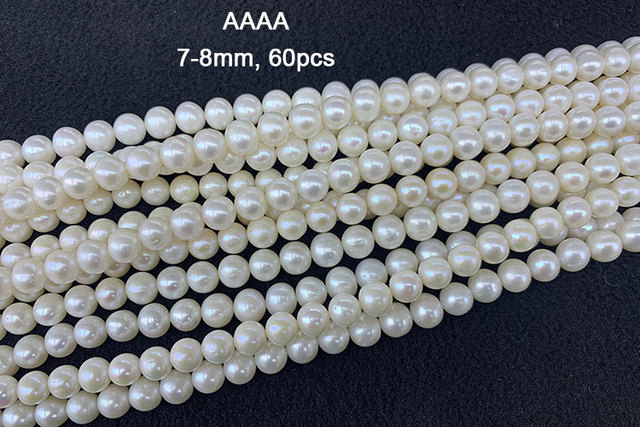100% naturalne perły słodkowodne - koraliki o średnicy 7, 8, 9, 10 i 11mm do tworzenia biżuterii DIY (bransoletka, naszyjnik, kolczyki) - Wianko - 2