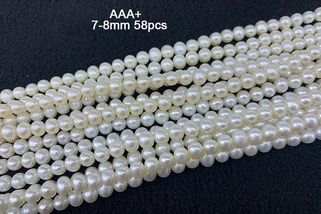 100% naturalne perły słodkowodne - koraliki o średnicy 7, 8, 9, 10 i 11mm do tworzenia biżuterii DIY (bransoletka, naszyjnik, kolczyki) - Wianko - 6