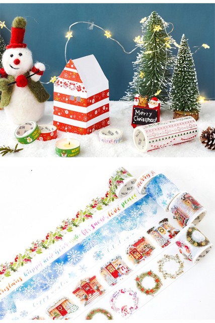 10 sztuk/partia Mo Mo Mo oryginalne świąteczne naklejki brązujące i dekoracyjne z papierową taśmą ręczną - Wianko - 12