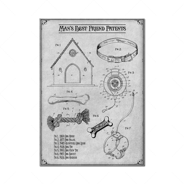 Cyfrowy patent do pobrania - Najlepszy Przyjaciel Człowieka: Plakat dekoracyjny z grafiką psa - Wianko - 2