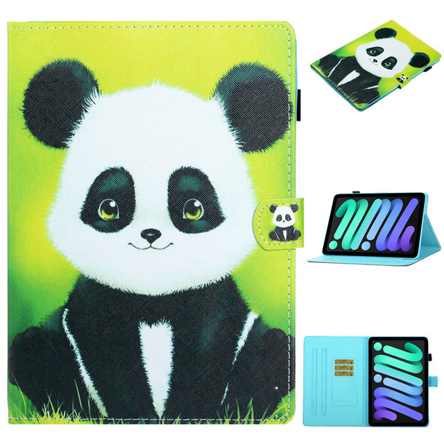 Obudowa na tablet Funda iPad Mini 6, 8.3 cala, motyw pandy, sowy i kotów, skórzana - Wianko - 31