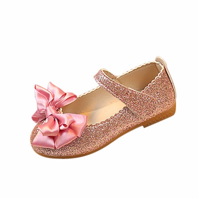 Różowe skórzane buty dla dziewczynek 1-6 lat z kokardką, idealne na taniec i imprezy dziecięce - Wianko - 7