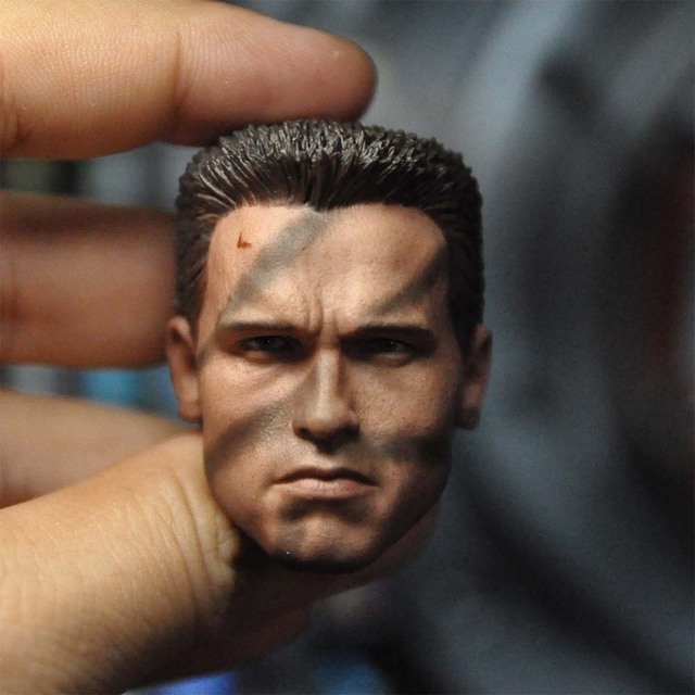Rzeźba głowy mężczyzny w skali 1/6 - Arnold Schwarzenegger T800 - Wianko - 11
