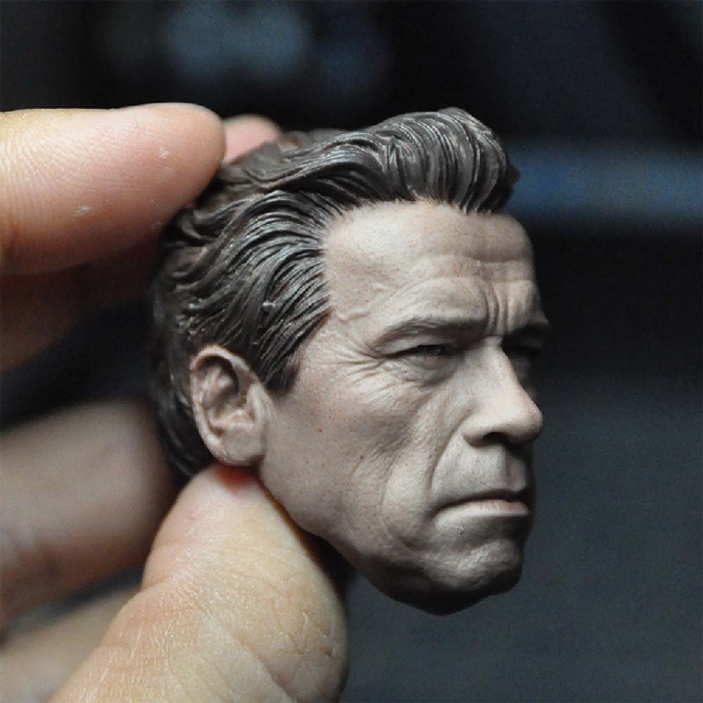 Rzeźba głowy mężczyzny w skali 1/6 - Arnold Schwarzenegger T800 - Wianko - 5