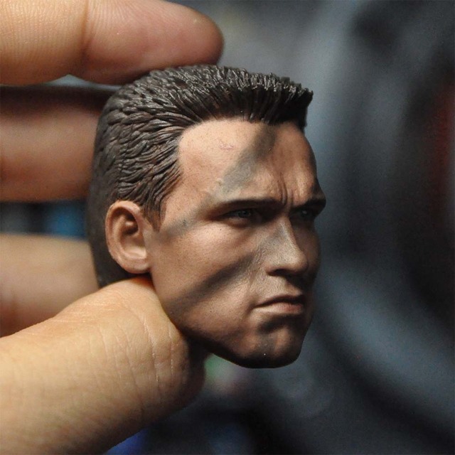 Rzeźba głowy mężczyzny w skali 1/6 - Arnold Schwarzenegger T800 - Wianko - 8