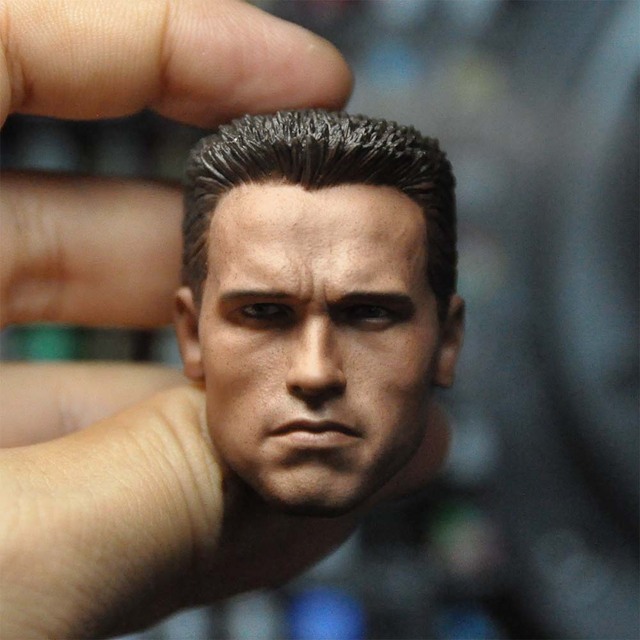 Rzeźba głowy mężczyzny w skali 1/6 - Arnold Schwarzenegger T800 - Wianko - 9
