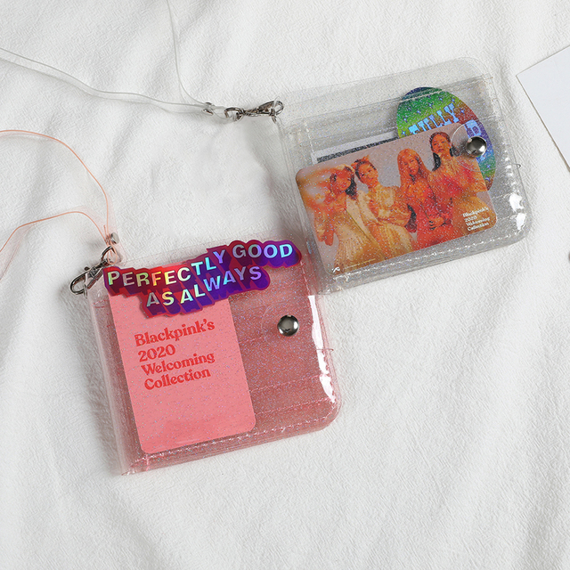PVC przezroczysty portfel na karty z brokatem i miniaturową monetą - torba Mini osobowość - Wianko - 6