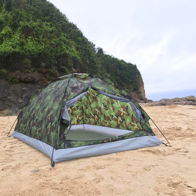 Namiot TOMSHOO Ultralight 2-osobowy, jednowarstwowy, wodoodporny (PU1000mm) z torbą - idealny na piesze wycieczki i podróże - Wianko - 8