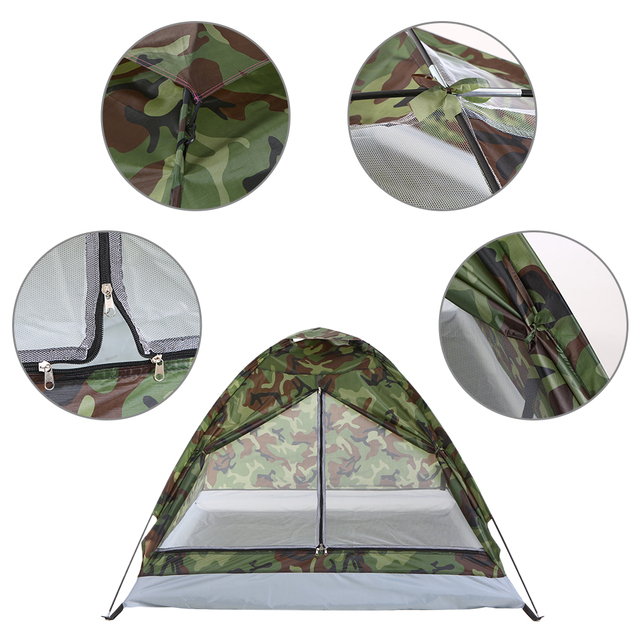 Namiot TOMSHOO Ultralight 2-osobowy, jednowarstwowy, wodoodporny (PU1000mm) z torbą - idealny na piesze wycieczki i podróże - Wianko - 10
