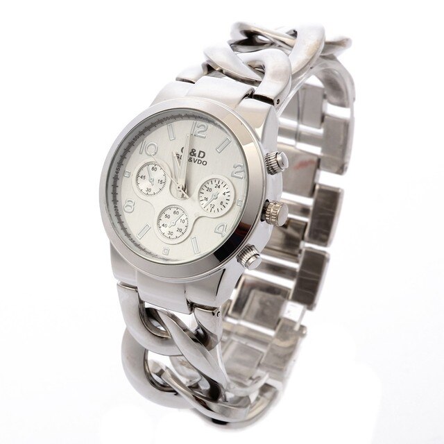 Srebrny damski zegarek kwarcowy na rękę z wyższym standardem jakości G & D 2021 - Wianko - 1