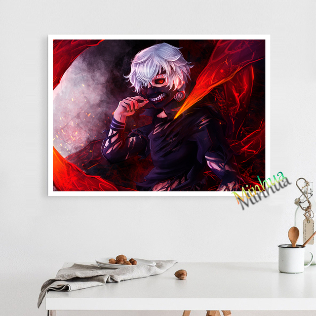 Plakat Tokyo Ghoul - Anime Wall Art na płótnie do dekoracji pokoju dziecięcego i prezentu dla fanów - Wianko - 17