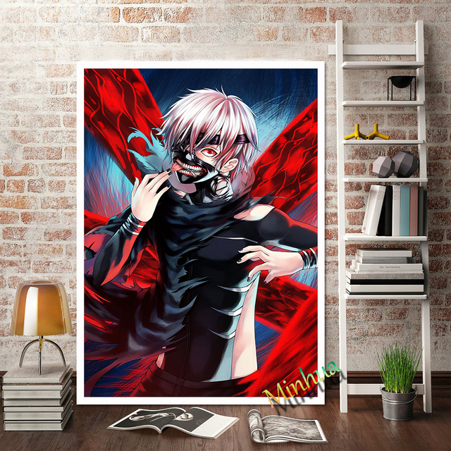 Plakat Tokyo Ghoul - Anime Wall Art na płótnie do dekoracji pokoju dziecięcego i prezentu dla fanów - Wianko - 10