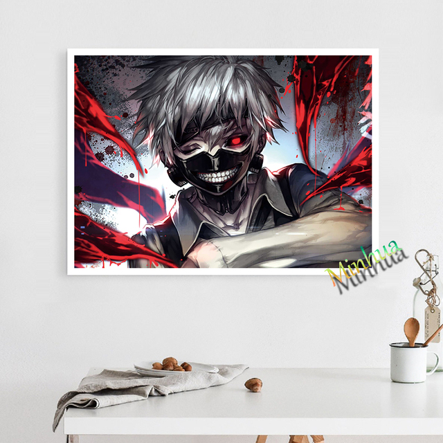 Plakat Tokyo Ghoul - Anime Wall Art na płótnie do dekoracji pokoju dziecięcego i prezentu dla fanów - Wianko - 16