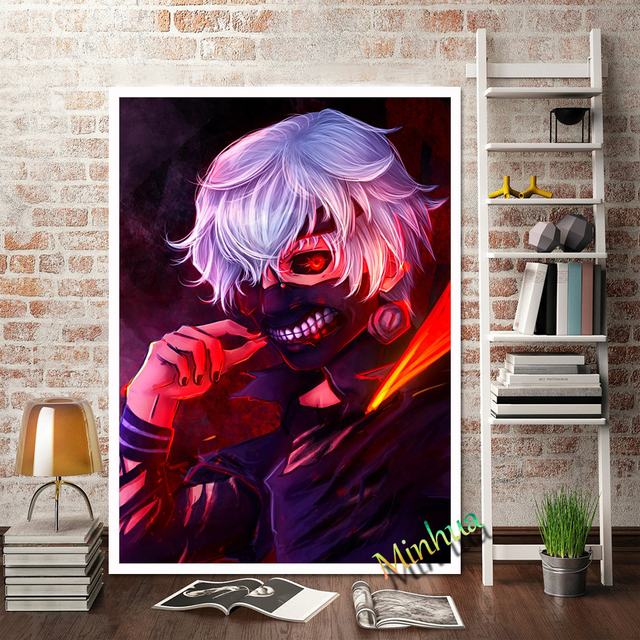 Plakat Tokyo Ghoul - Anime Wall Art na płótnie do dekoracji pokoju dziecięcego i prezentu dla fanów - Wianko - 8