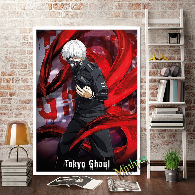 Plakat Tokyo Ghoul - Anime Wall Art na płótnie do dekoracji pokoju dziecięcego i prezentu dla fanów - Wianko - 6