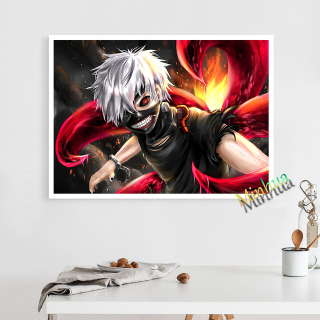 Plakat Tokyo Ghoul - Anime Wall Art na płótnie do dekoracji pokoju dziecięcego i prezentu dla fanów - Wianko - 15