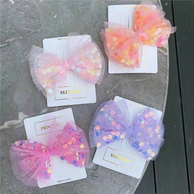 Różowe cekinowe taśmy do DIY Hairbows - 10Y/rolka szerokości 60mm, 80mm, 100mm lub 120mm - Wianko - 5