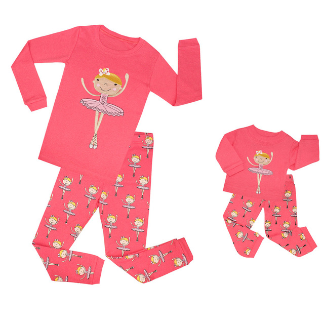 Nowość: Letnia piżama dla małych dziewczynek - Zestaw piżam dla lalki 18 cali - Motyw baletowy - Pijamas dzieci Raindrop - Wianko - 3