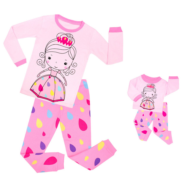 Nowość: Letnia piżama dla małych dziewczynek - Zestaw piżam dla lalki 18 cali - Motyw baletowy - Pijamas dzieci Raindrop - Wianko - 4